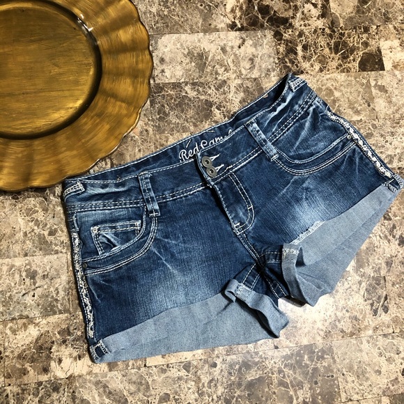 Red Camel Pants - Red camel blue wash denim jeans short SZ 5.